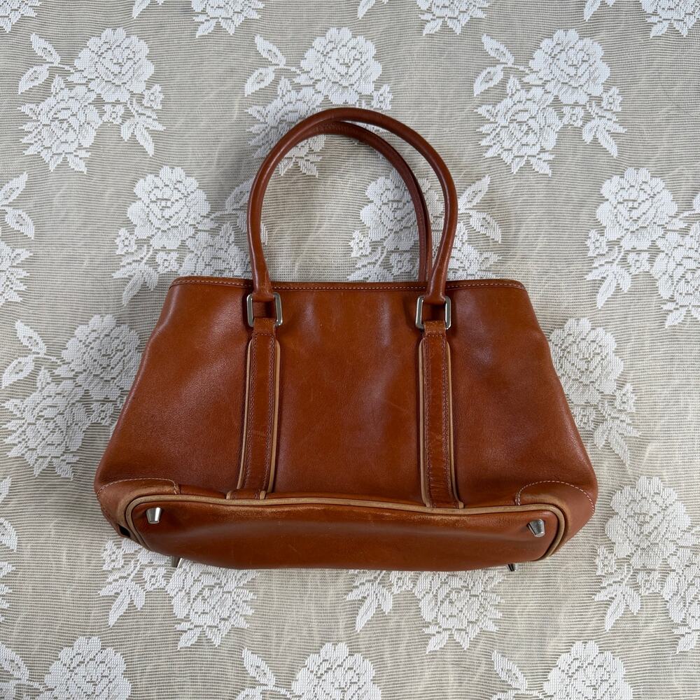 Coach Hampton Cognac Leather Satchel Bag